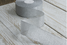  Стрічка люрекс 36 мм  |10: срібло |