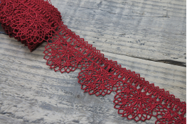  Мереживо  55 мм (гіпюр) арт.8G8050  |5: червон. |