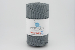  Пряжа-шнур POPYARN Macrame XL  |1: сірий 446|