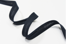  Бейка коса 20 мм пiдвернута матова  |9: синій темн. |