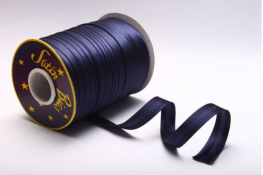  Бейка коса 16 мм підвернута атласна  |9: синій темн. |