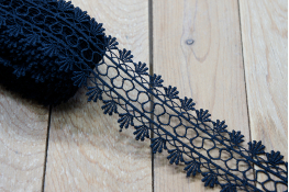  Мереживо  50 мм (гіпюр) арт.GB16  |1: чорн. |