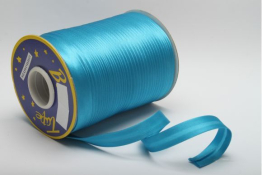  Бейка коса 16 мм підвернута атласна  |8: бірюз. |