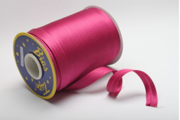  Бейка коса 16 мм підвернута атласна  |4: фуксія |