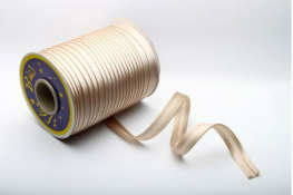  Бейка коса 16 мм підвернута атласна  |6: беж. |