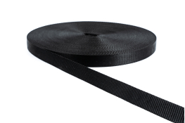  Стрічка ремінна 25 мм щільна  |1: чорн. |