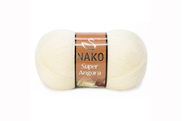  Пряжа "Super Angora" 100 гр / 395м  |2: молочн.крем. 00256|