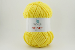  Пряжа POPYARN Velvet  |3: жовт.лимон |