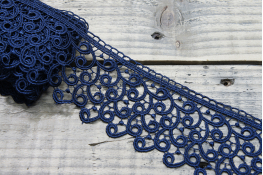  Мереживо  70 мм (гіпюр) арт.4G4193  |9: синій темн. |