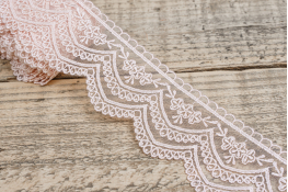  Мереживо  70 мм  (органза) арт.2601  |4: рожев.крем. |