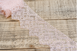  Мереживо  90 мм  (органза) арт.2701  |4: рожев.крем. |