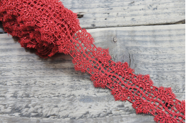  Мереживо  50 мм (гіпюр) арт.GO119  |5: червон. |