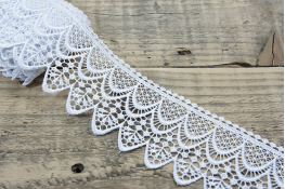  Мереживо  70 мм (гіпюр) арт.4G4153  |2: білий |