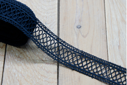  Мереживо  45 мм (гіпюр) арт.GB17  |1: чорн. |