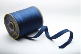  Бейка коса 16 мм підвернута атласна  |9: синій |