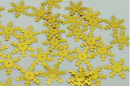  Пайєтки 25 мм "снiжинка"  |10: золото |