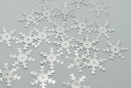  Пайєтки 25 мм "снiжинка"  |10: срібло |