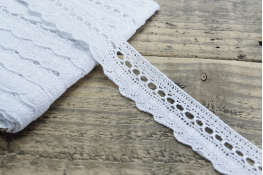  Мереживо  25мм (бавовна)  |2: білий |