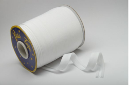  Бейка коса 16 мм підвернута матова  |2: білий |