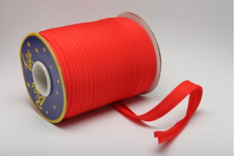  Бейка коса 16 мм підвернута матова  |5: червон. |